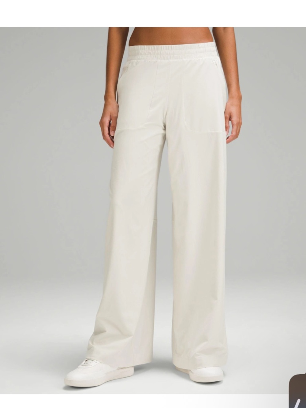 lululemon Swift Bone color Wide-Leg Elastic-Waist Mid rise Pants